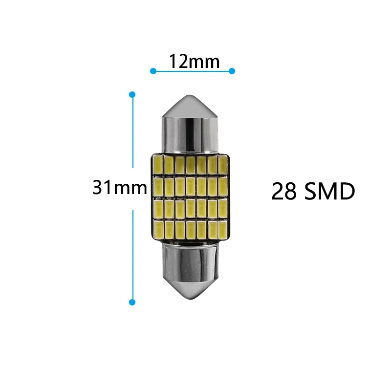 1 шт. 3014 led гирлянда canbus лампы c5w c10w 31 мм 36 мм 39 мм 42 мм светодиодные лампы для авто Интерьер лампа для чтения багажник лампа чистый белый