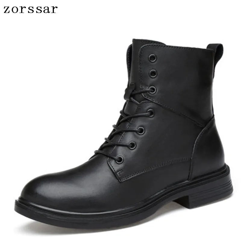 {zorssar} Homens Quente Tamanho Militares 35 Fur Martin Sapatos No Motocicleta Tornozelo Couro Dos Grande Da Inverno 50 Preto Black Fur black De 2018 Botas YrTvYa