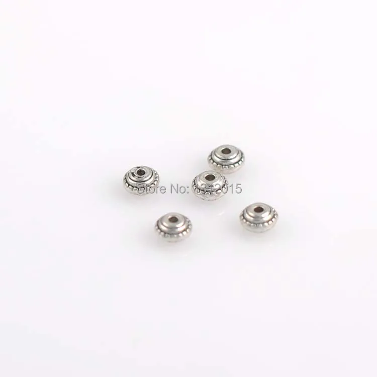 

Wholesale Beads!Hot sell Round Shape Antique Silver Alloy Spacer Beads Jewelry Making Supplies 5x3mm,100Pcs,YTC0077