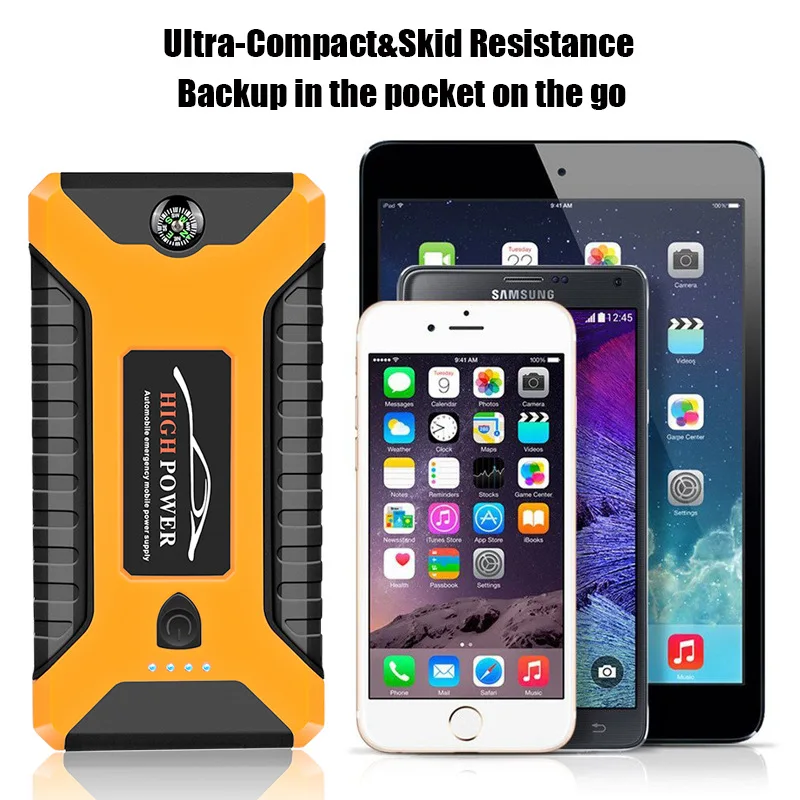 Car Jump Starter Portable 600A 4 USB Car Battery Booster Charger
