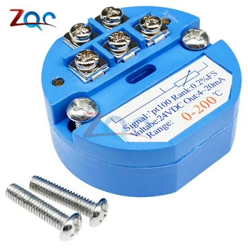 

RTD PT100 Temperature Sensor Transmitter DC 24V 0-200 Degree Range Temperature Sensors