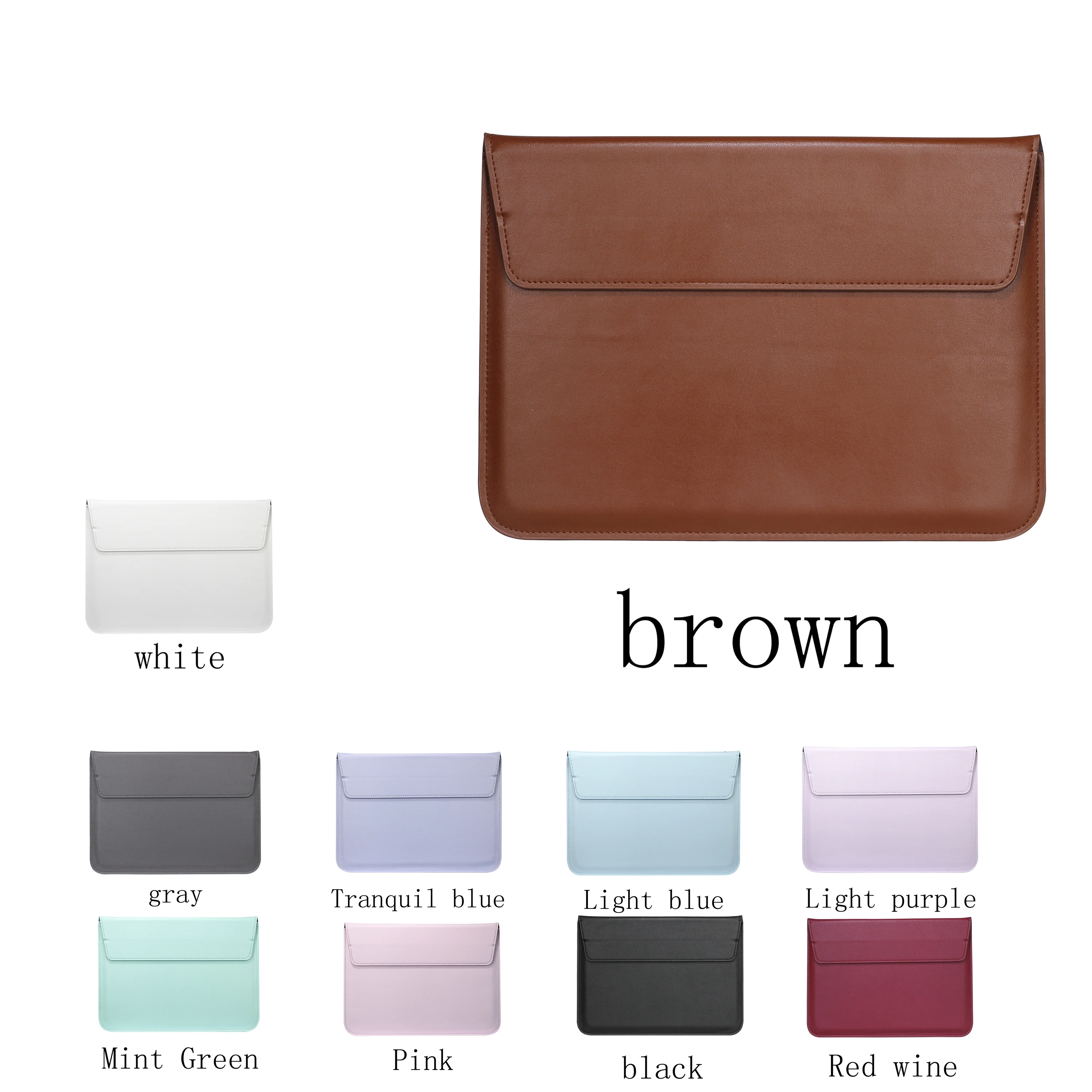 

New Leather Sleeve Bag Stand Cover For Apple Macbook Air Retina 11 12 13 15 Laptop Case For new Pro 13.3 inch air 13.3 inch
