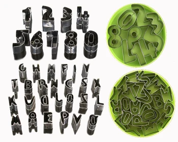 

35PCS/Set Cake Fondant Cookies Cutter Tool English Letter Alphabet Cookie Cutter Number Cookie Cutter Set Cake Decorating Tool
