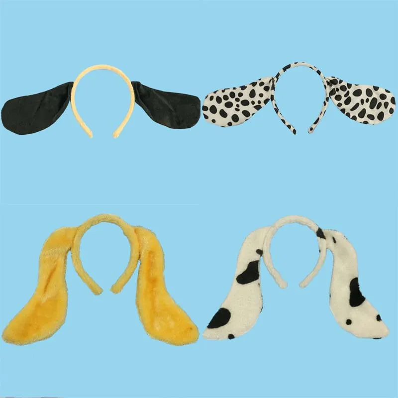 

Kids Adult Animal Dog Ear Headbands Halloween Party Costume Cosplay Head Band Hair Accessories Birthday Halloween Party Favor