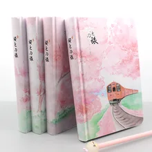 Sakura записная книжка для девочек, наполнитель бумаги, цветной планировщик, внутри страницы, подарок, канцелярские принадлежности, школьные принадлежности, пули, журнал, kawaii
