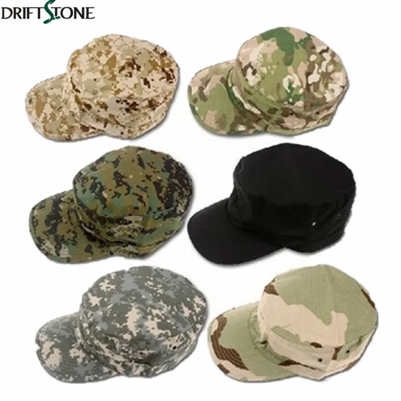 

New tactical hat flat cap men army hats camouflage caps 8 colors men's flat hat