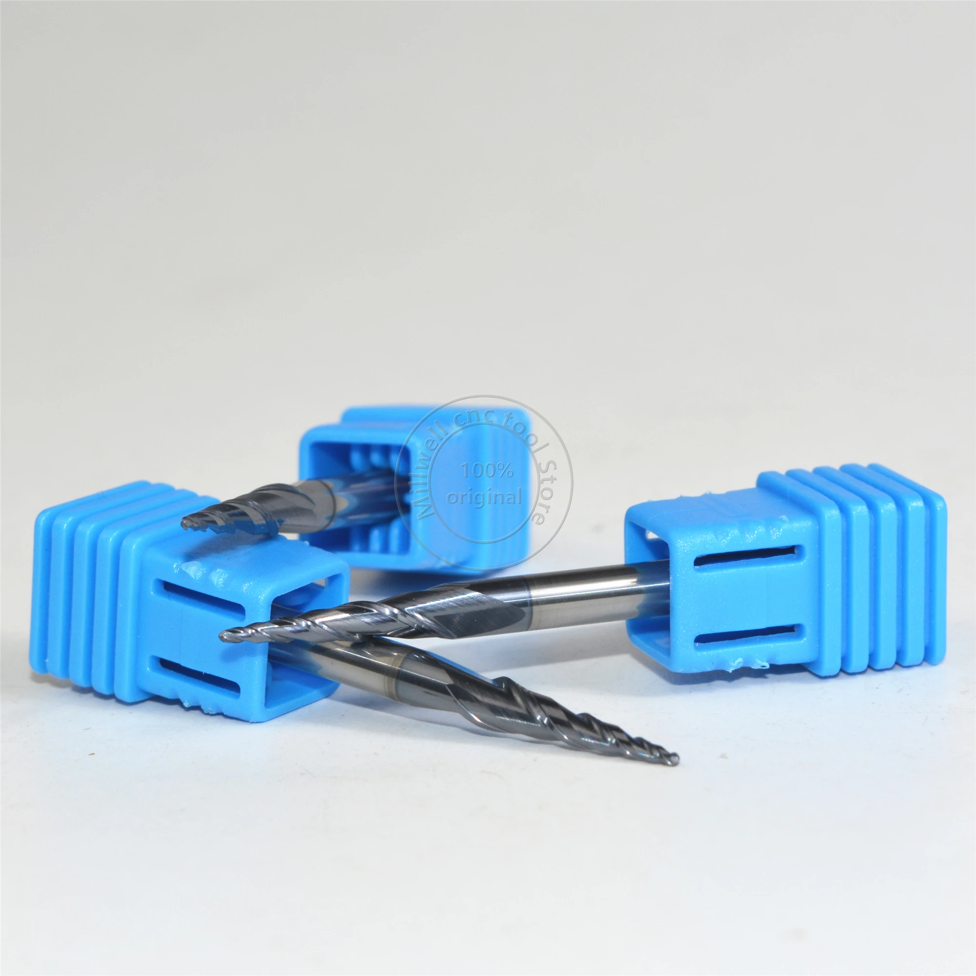 Бесплатная shipping 1PCS R0.5 * D4 15 50L 2F HRC55 твердосплавные конические концевые фрезы с