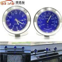 Автомобильные часы термометр со светящимися функциями авто электрические часы автомобильные анти высокая низкая температура синий