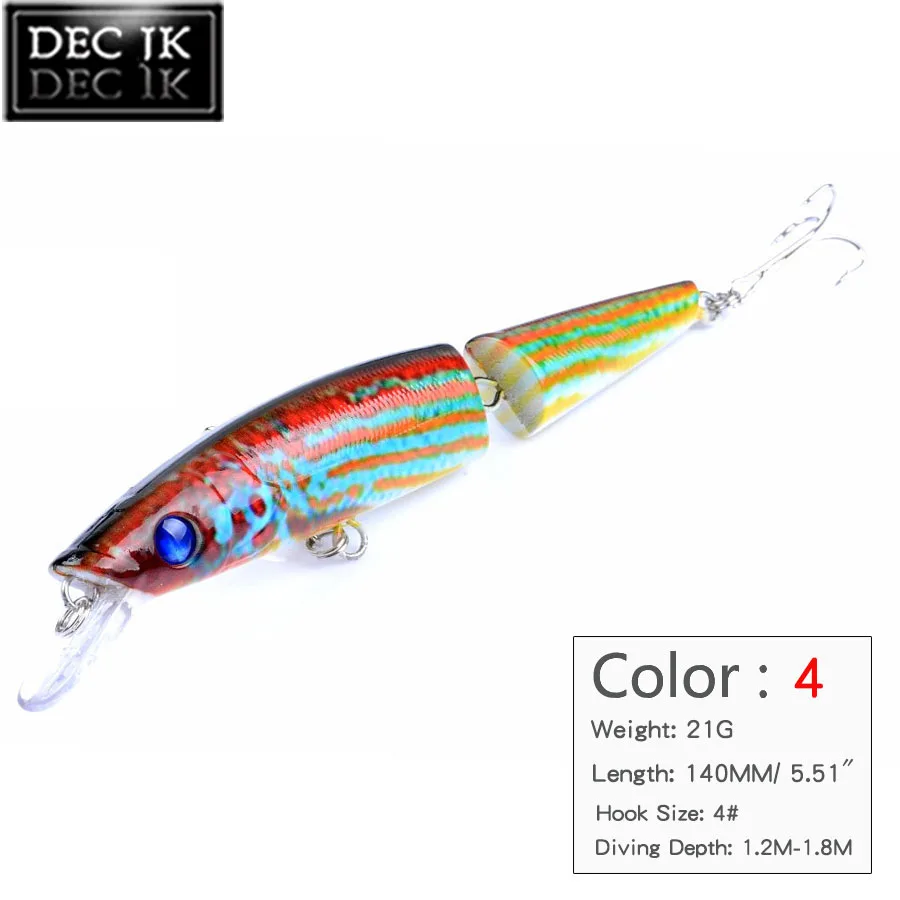 1PCS Minnow Sea Artificial Fishing Lures Tackle Multi Section Lure Bait Fish Fake Hard Laser Bait Set Wobblers For Pike Trolling (5)