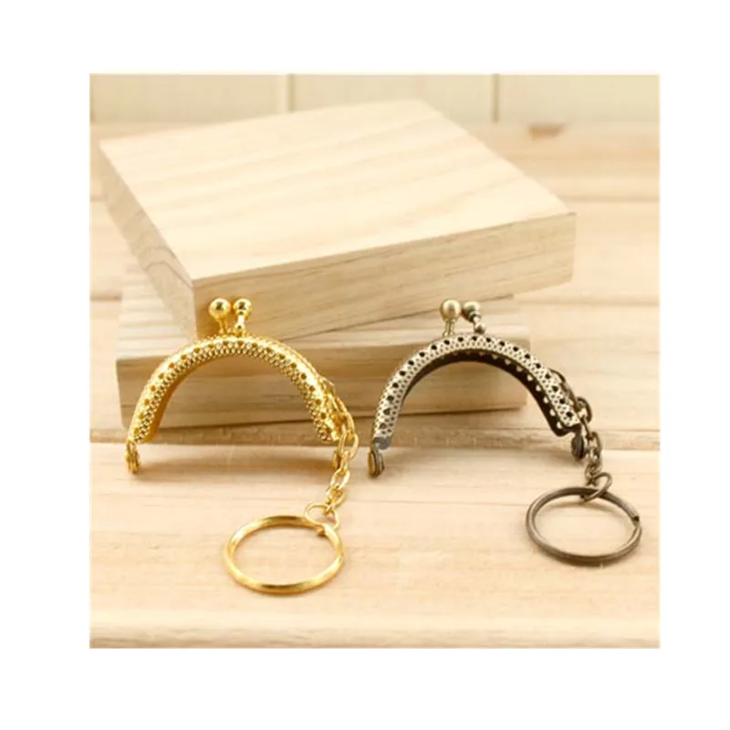 20Pcs/Lot 5cm Classic Brass Bronze/Golden Metal Purse Frame with Kiss