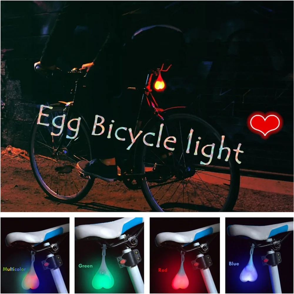 

Bike Light Silicone Bike Egg Lamp Night Cycling Rear Seat Back Lights Creative Bicycle Light Safety Warning Ball Light Lamp