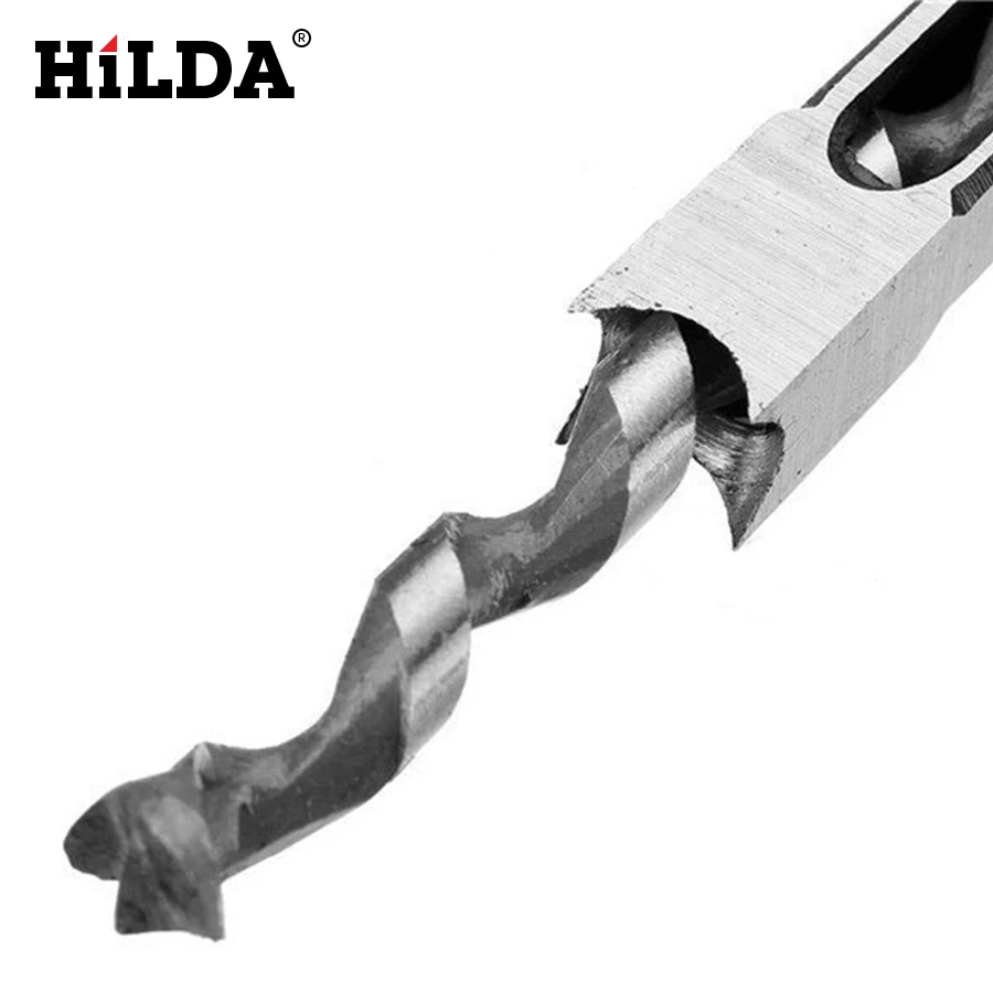 

HILDA 9.5mm/ 3/8" Mortiser Drills Bit Set Woodworking Hole Drills Woodworking Square Hole Bits Drill Mortising Chisel Set
