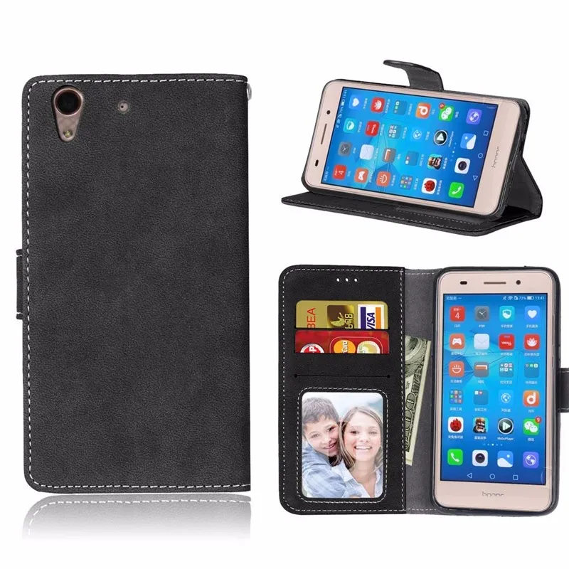 For Huawei Y6 II Case 5.5 Inch Wallet PU Leather Back Cover Phone Case For Huawei Y6 II Y6II Y6 2 Case Protective Flip Bag (2)