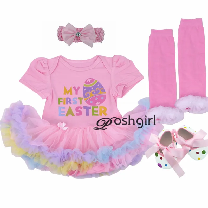 Одежда для новорожденных девочек комплекты одежды для дня рождения для малышей комбинезон-пачка Roupas De Bebe Menina новорожденный младенец Пасхальная одежда, комплект - Цвет: as photo
