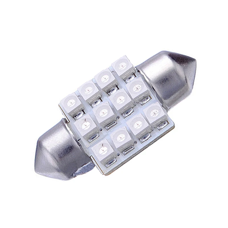 

2X Blue 31mm 12 SMD LED Car Interior Dome Festoon C5W Number Plate Light Bulb