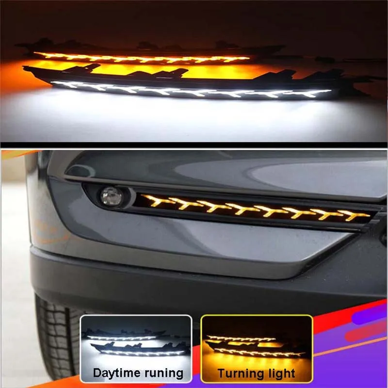 Светодиодный дневный ходовой светильник s для Mazda CX-5 CX5 2017 2018 DRL бампер лампа с