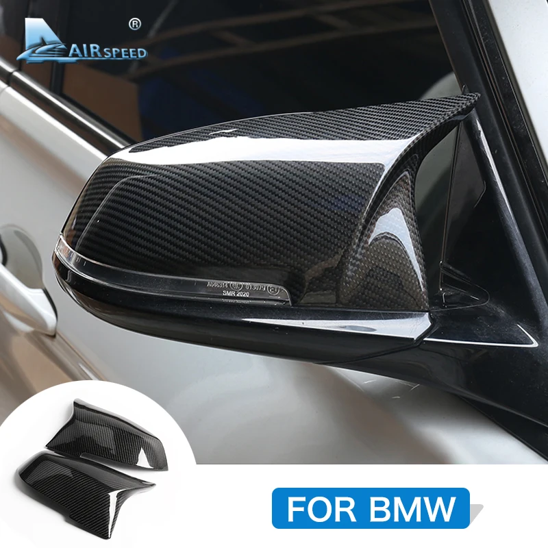 Airspeed for BMW F20 F21 F22 F23 F30 F31 F34 F32 F33 F36 E84 X1 I3 F87 Accessories Carbon Fiber Car Rearview Mirror Trim Cover