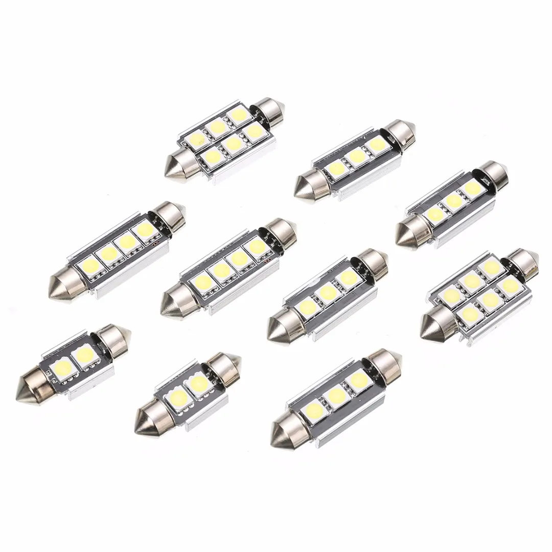15Pcs/Set Super Bright White LED 12V Car Interior Dome Map Trunk Light Bulb Kit For Mercedes Benz C Class W 203 2000 - 2007