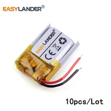 10pcs /Lot 3.7v lithium Li ion polymer rechargeable battery 301014 40mAh for MP4 MP5 MP3 Bluetooth headset micro device