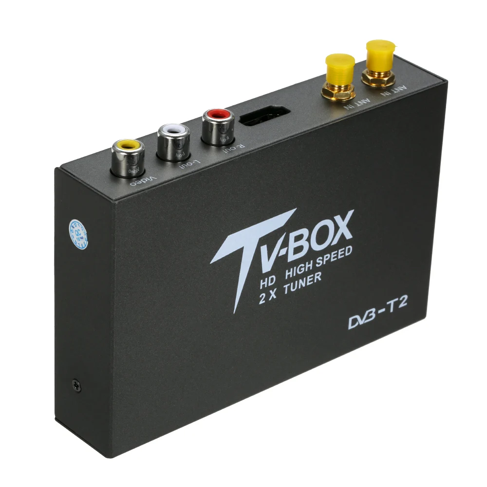 

HD DVB-T DVB-T2 Car Auto Mobile Digital TV Box H.265 Receiver Dual Antenna Tuner Support Multi-media Format MPG MKV AVI MOV