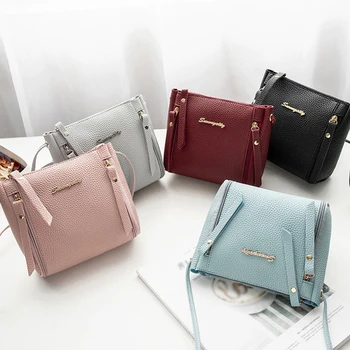 

women Casual Phone Coin Shoulder Bag Small Women PU Leather Messenger Bags Solid Clutch Zipper Crossbody Mini Bag 2019