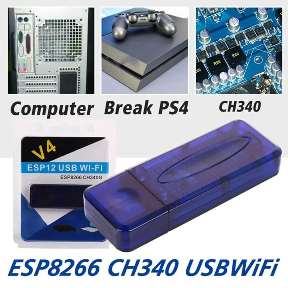 

For PS4 WiFi ESP8266 CH340 chip USB Wireless Module Compatible Nodemcu for Arduino Hot