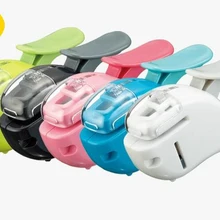 Творческий Горячие Мини Степлер безопасный штапельного Степлер офисные Бумага привязки Stapleless Степлер без сшивания