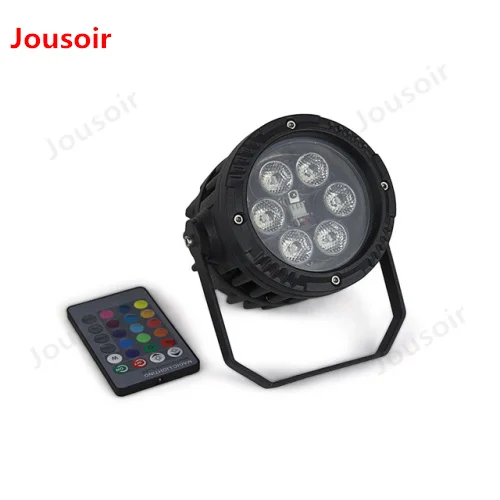 

LED Par Light 6Pcs Lamp Beads 3W Remote Waterproof Light Outdoor Remote Control Smooth RGB Color Mixing Stage Lighting CD15