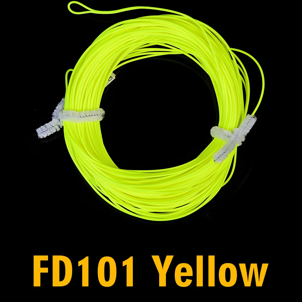PRO BEROS 100 футов Вес вперед плавающая Летающая леска WF-2F/3F/4F/5F/6F/7F/8F Летающая леска мох зеленый/оранжевый/Флюоресцентный цвет - Цвет: Цвет: желтый