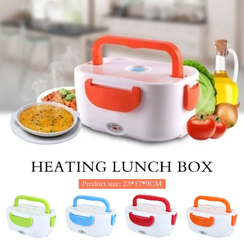 Plastic 12V Lunch Box Heating Removable Office Car Food Pan Warmer Home Bowl Kitchen