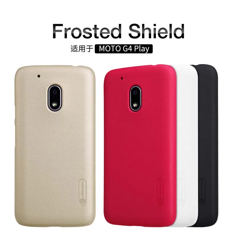 

capa para for moto g4 play Nillkin Frosted PC Plastic back cover for motorola moto g4 play case with gift screen protector