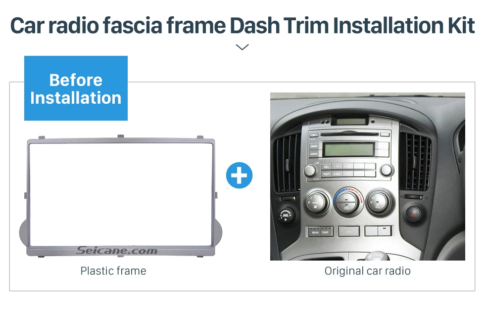 Seicane серебро 2 Din автомобиля радио фасции Для 2010 HYUNDAI STAREX H1 DVD стерео плеер отделка Установка рамки Dash комплект