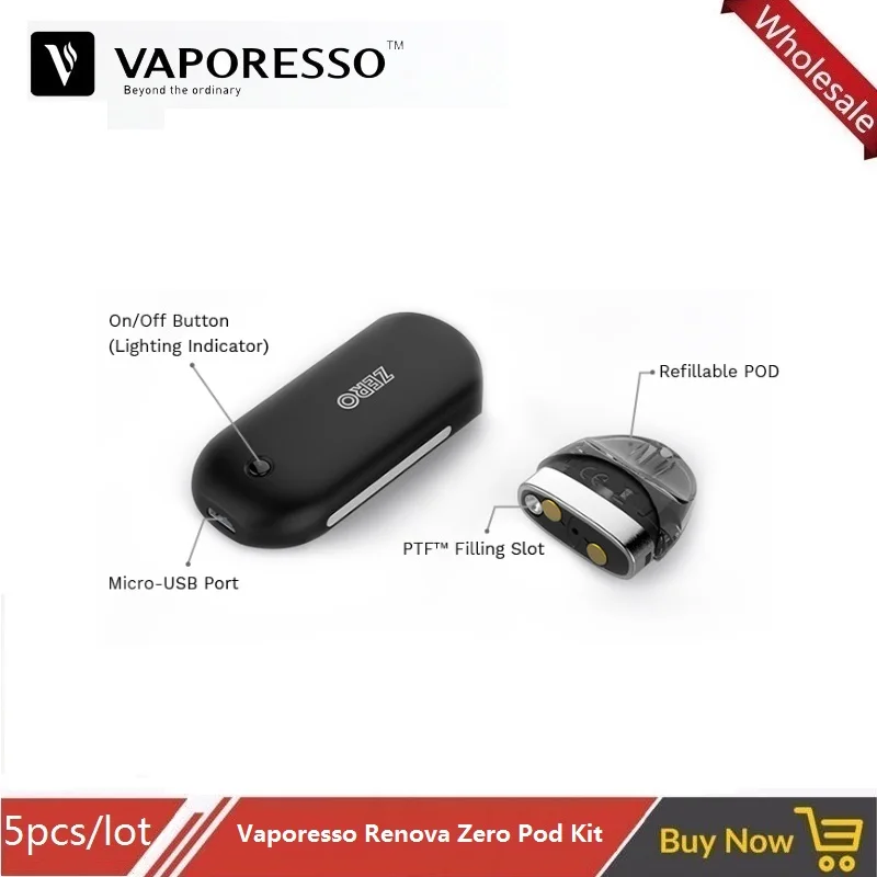 Vaporesso renva Zero Pod Kit 650 мАч Vape мод с 2 мл PTCG Pod CCELL катушка Cigarro Eletronico Vaporizador Vs