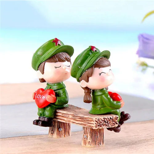 Пара украшение для дома сада игрушки девочек DIY аксессуары подарок милый солдат