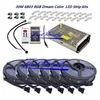 

5050 RGB Dream Color 6803 LED Strip +IC 6803 RF Remote Controll +Power adapter 5m -30m kit white pcb and BLack PCB