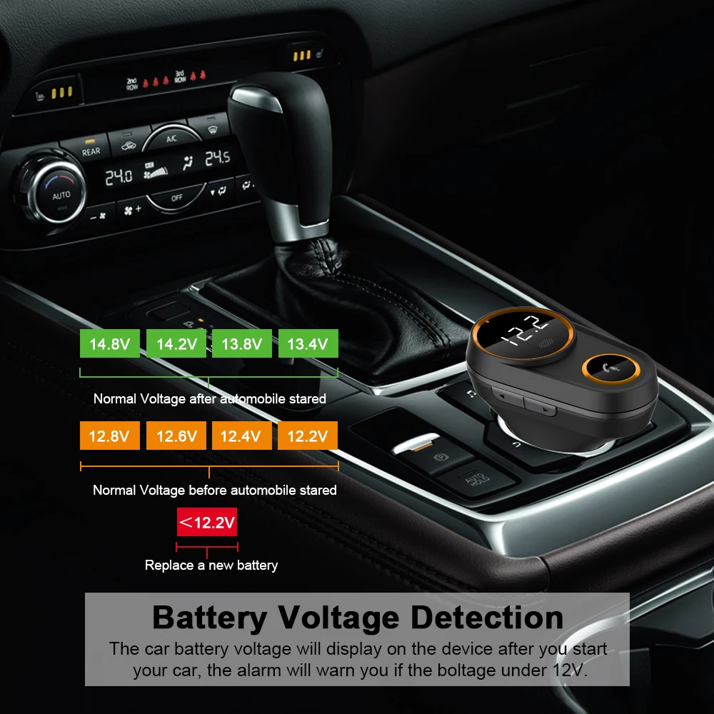 Вращающийся Автомобильный Bluetooth fm-передатчик mp3-плеер 2 USB зарядное устройство аудио адаптер радио 5 В/4.8A автомобильное зарядное устройство Hands-free FM модулятор