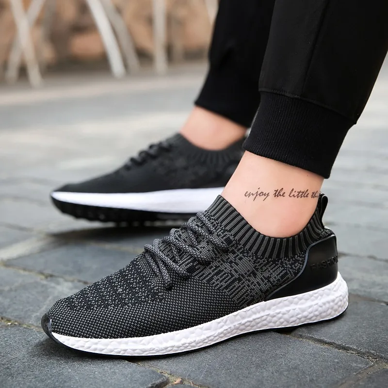 

2018 New brand Lace up breathable mesh shoes man hot sales cool comfortable men sneakers high quality adult casual shoes