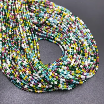 

Fashion Natural Quartz Beads Stretch Women Gems Stone Purple 2mm Micro-Faceted Beads for DIY Bracelet&Necklace Jewelry 15.5"