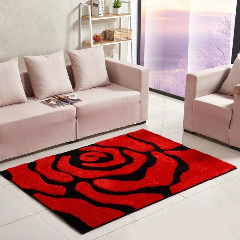 

Korean Silk 25mm Thick Anti-slip Large Floor Carpets For Living Room Modern Area Rug For Bedroom Soft and Comfortable Rug