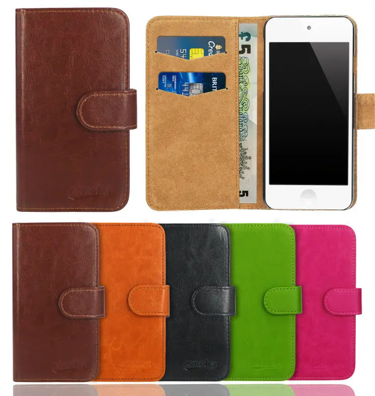 case for Apple iPod Touch 5th Generation , Premium Leather Flip Wallet