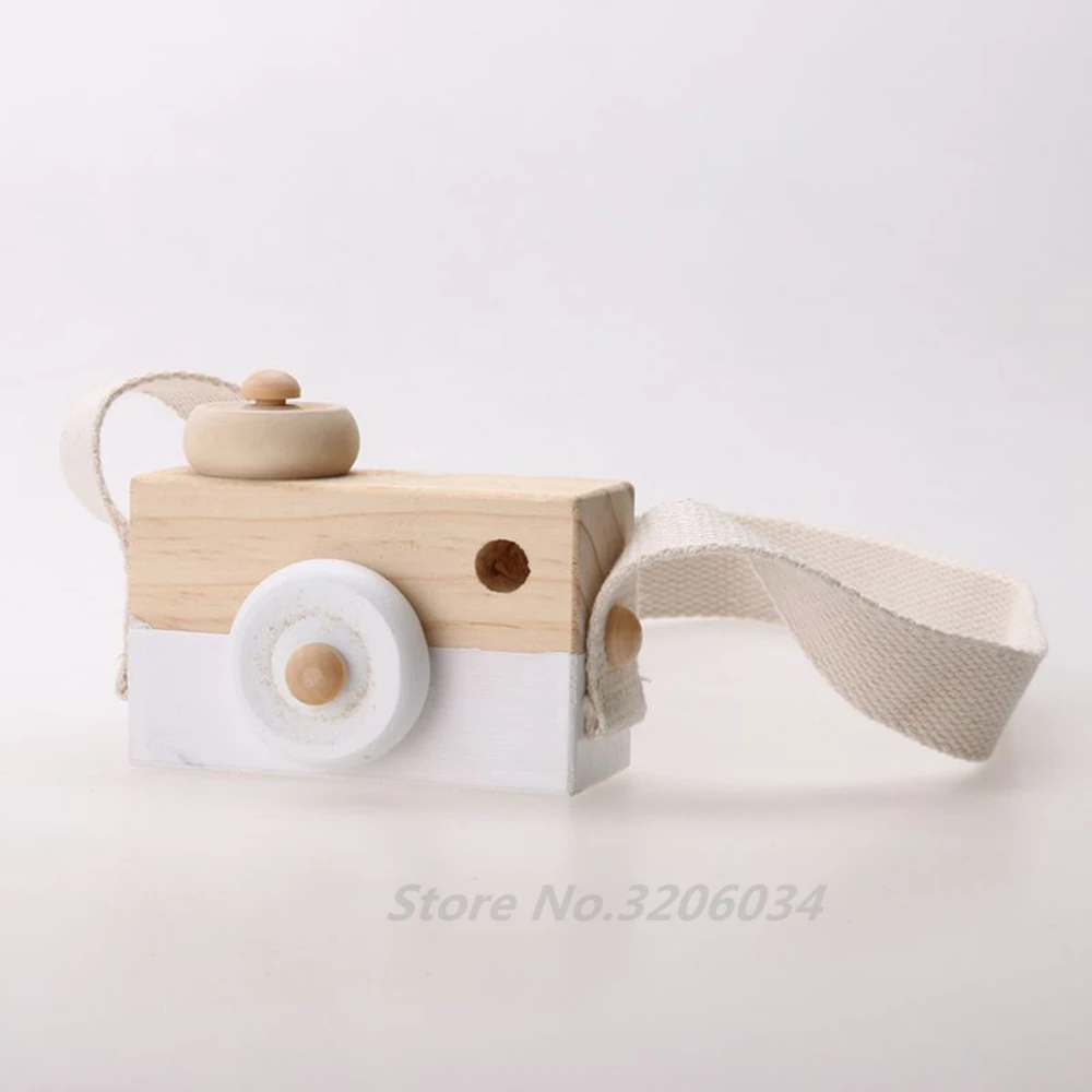 Toy Camera Cute Cartoon Baby Wooden Toy Kids Creative Neck Camera Photography Prop Decoration Children Playing House Tool (9)