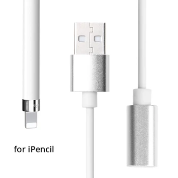 

Metal USB To 8Pin Female Charge Cable Charger For 9.7 10.5 12.9 iPad Pro Pencil