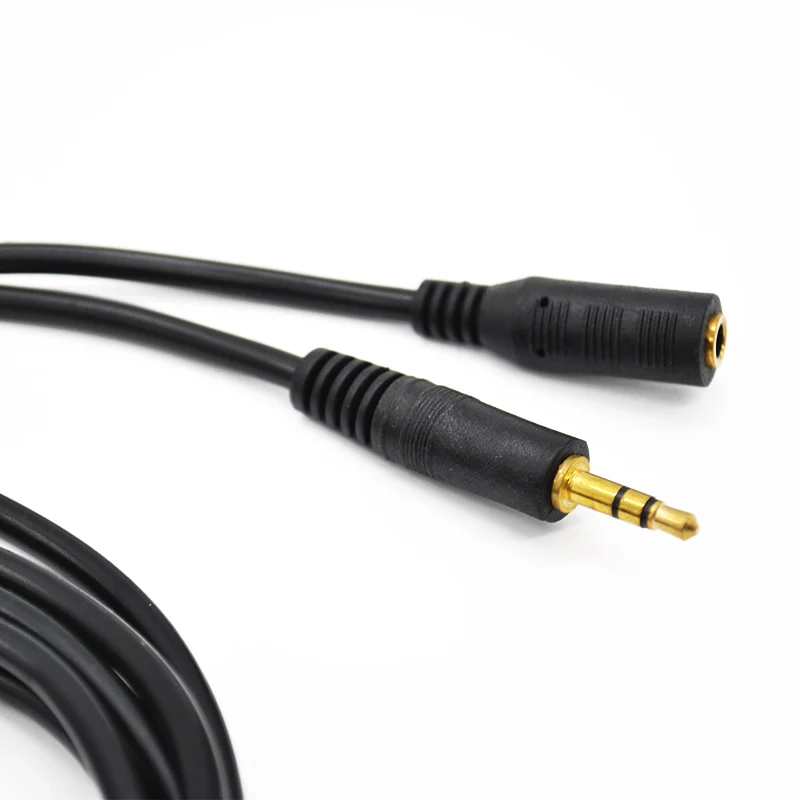 Gold 3.5mm Male to Female Cord Stereo Jack Headphone Aux Audio Extension Cable