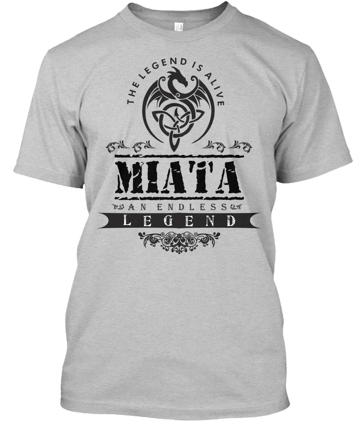 Легенда жива Miata бесконечные Премиум Футболка T-Shirt100 % хлопок Повседневная |