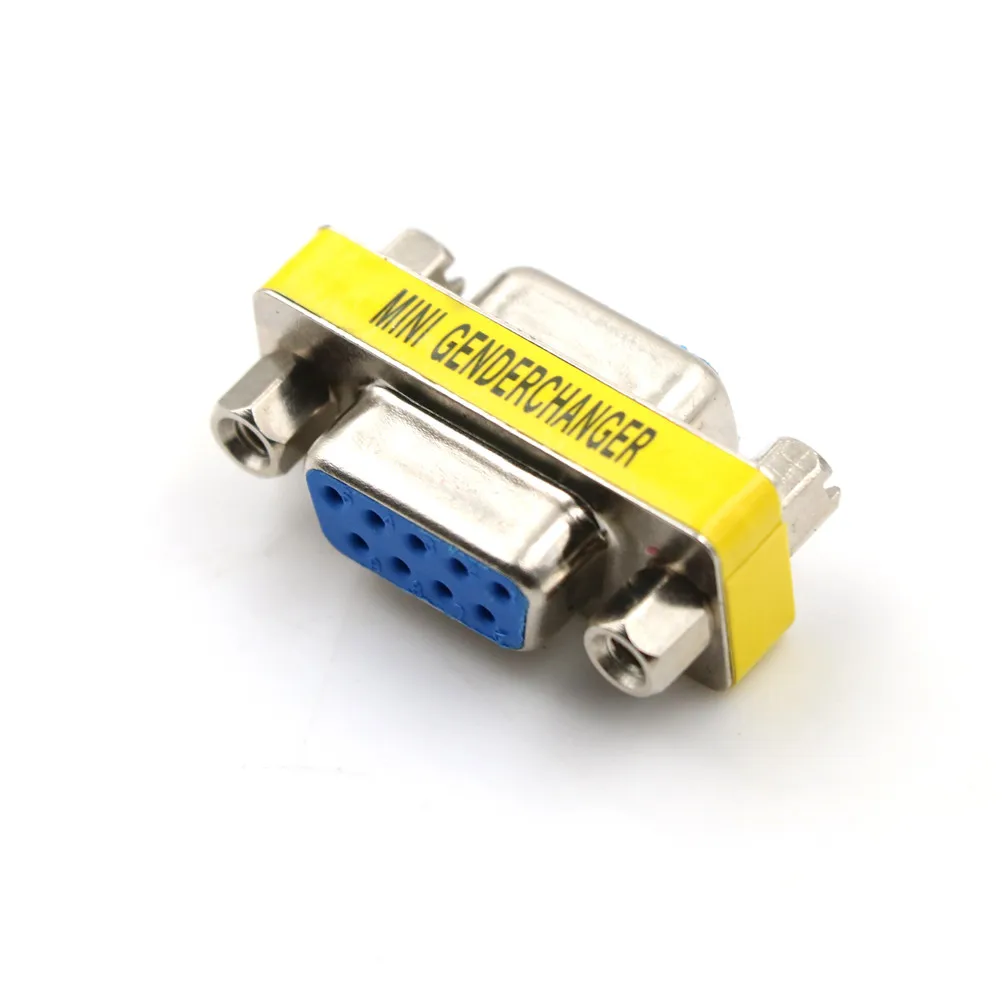 1PCS 9 Pin RS 232 DB9 Female to Female Serial Cable Gender Changer