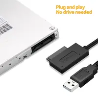 מחשב נייד Slimline Sata USB 2.0 7 + 6 מחשב נייד 13Pin DVD CD-ROM כונן אופטי כבל HDD ממיר מתאם מקצועי 35cm מיני SATA כבל (5)