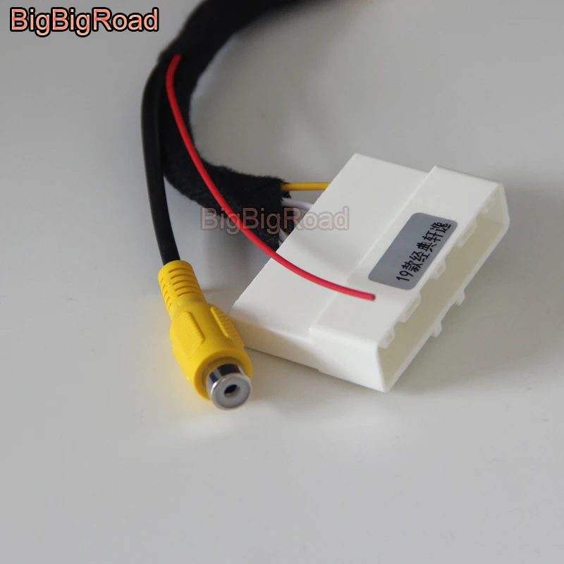 BigBigRoad For Nissan Sylphy 2019 40 Pins Car Adapter Connector Wire Cable Rear View Camera Original Video Input RCA