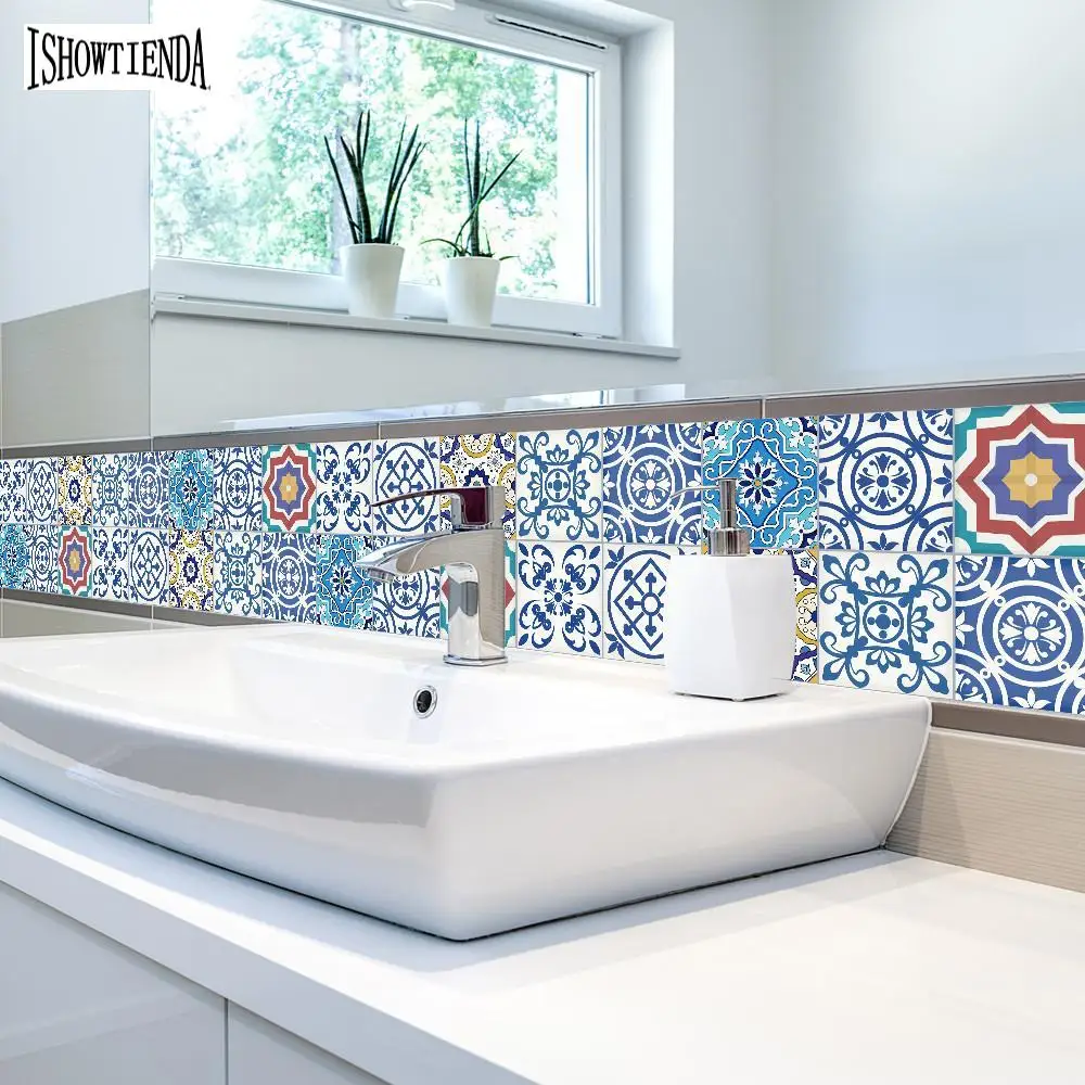 

25Pcs Self Adhesive Tile Art Wall Decal Sticker DIY Kitchen Bathroom wall stickers on the wall decoracion stickers home decor