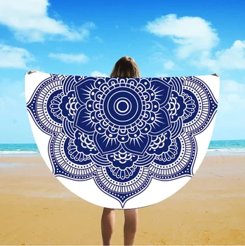 

Direct selling spot European and American style silk round beach towel st06-111