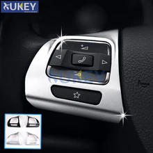 Хромированная накладка на руль подходит для VW GOLF MK6 PASSAT B7 CC EOS TIGUAN JETTA TOURAN SHARAN CADDY бейдж Внутренняя Рамка вставка